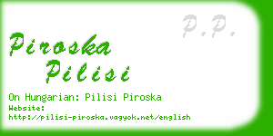piroska pilisi business card